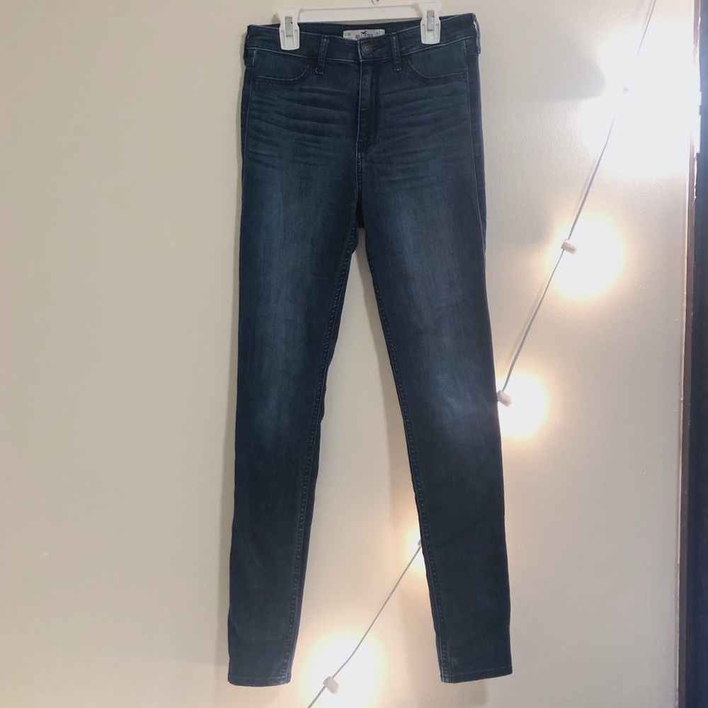 High Waisted Dark Wash Hollister Jeans Size 5
